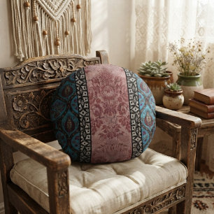 Coussins Ronds Création florale inspirée vintage moderne