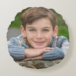 Coussins Ronds Créez Votre Propre Photo De Fils Personnalisée Dou