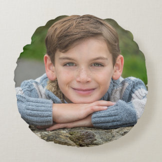 Coussins Ronds Créez Votre Propre Photo De Fils Personnalisée Dou