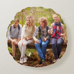 Coussins Ronds Créez Votre Propre Photo Image Personnalisée DIY