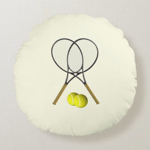 Coussins Ronds Crème double de tennis
