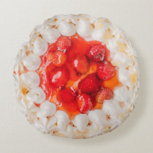 Coussins Ronds Crème fouettée pour gâteau de dessert aux fraises