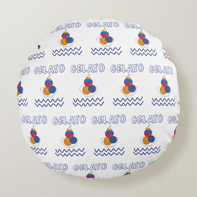 Coussins Ronds crème glacée (Devant)