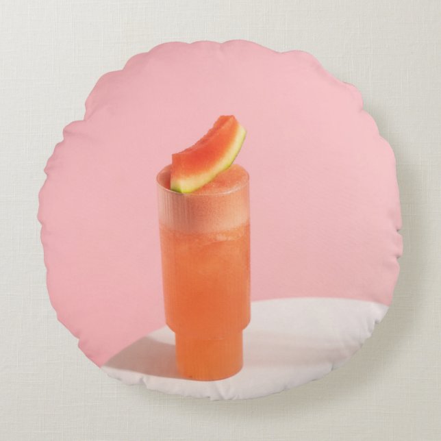 Coussins Ronds Crème glacée rose au cône (Devant)