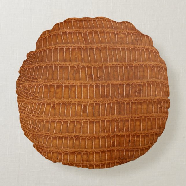 Coussins Ronds Crocodile alligator reptile texture cuir fermer  (Devant)