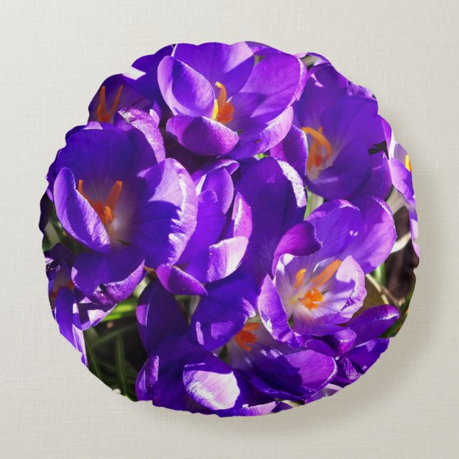 COUSSINS RONDS CROCUS DE PRINTEMPS (Devant)