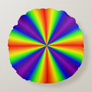 Coussins Ronds Croix arc-en-ciel