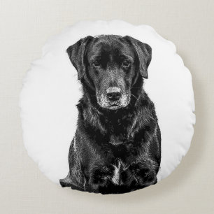 Coussins Ronds Cuisine Labrador Chien noir Chien Chien Chien Chie