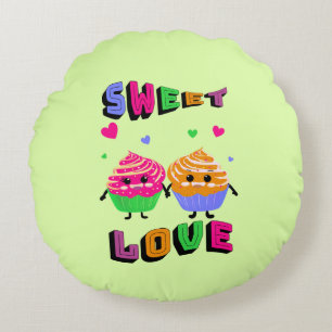 Coussins Ronds cupcakes mignons