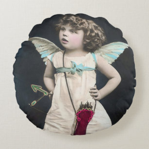 Coussins Ronds Cupidon en colère