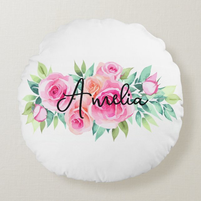 Coussins Ronds Custom Name (Devant)