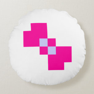 Coussins Ronds Cute 8 bits Pixel Bow