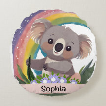 Cute Baby Koala Rainbow Nom personnalisé