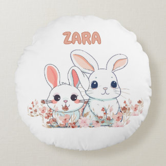 Coussins Ronds Cute Bunny Round Pillow