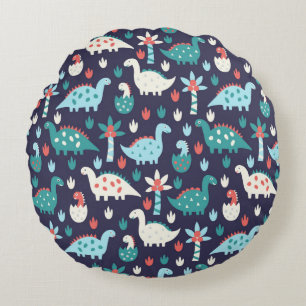 Coussins Ronds Cute dinosaure sans couture motif
