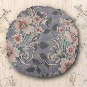 Coussins Ronds Cute Elegant Floral En vichy Motif