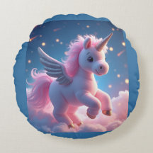 Cute Fairy Baby Unicorn Imaginaire mousseux Jeter 