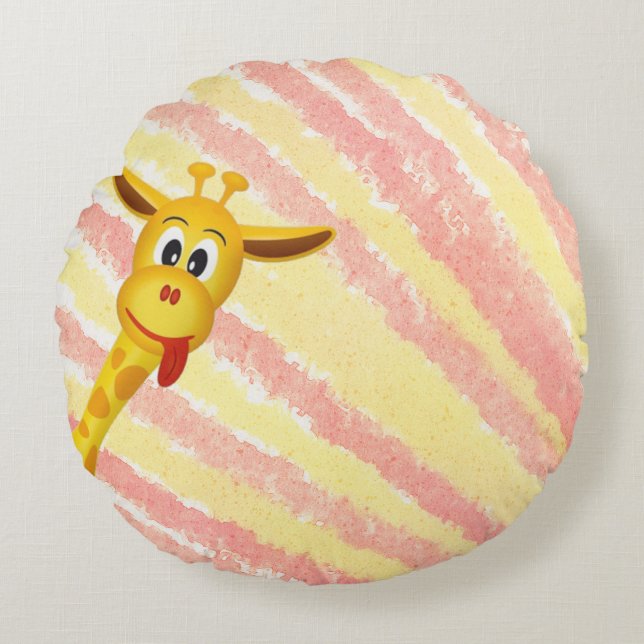 Coussins Ronds Cute Giraffe (Devant)