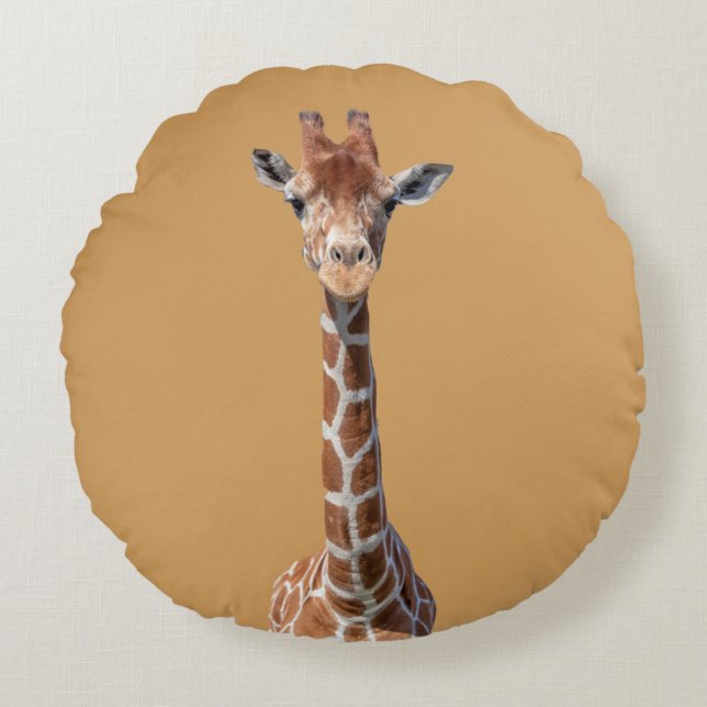 Coussins Ronds Cute giraffe face (Devant)