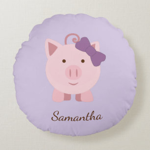 Coussins Ronds Cute Girl Pig Swaddle Blanket