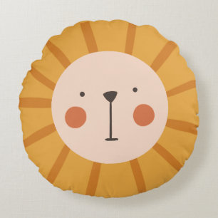 Coussins Ronds Cute Lion Orange enfants Salle de soins infirmiers