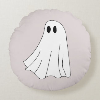 Coussins Ronds Cute Pastel Ghost Pattern