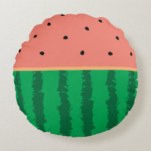 Coussins Ronds Cute Watermelon Un Dans Un Melon Drôle Foie Silenc