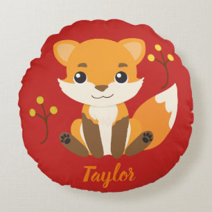 Coussins Ronds Cute Woodland Fox Nursery