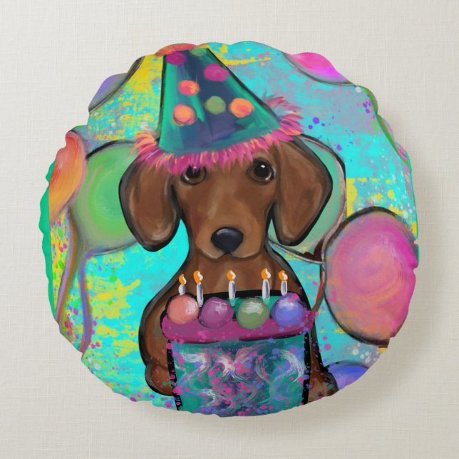 Coussins Ronds Dachshund  (Devant)