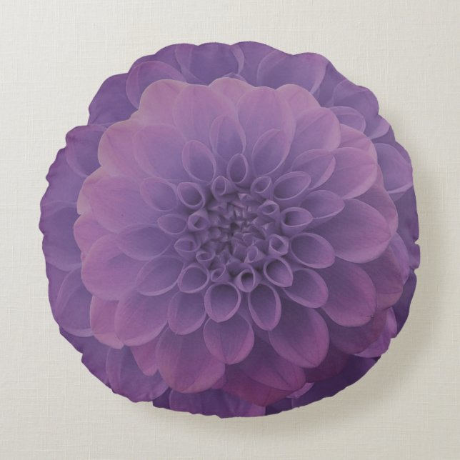 Coussins Ronds Dahlia violet (Devant)