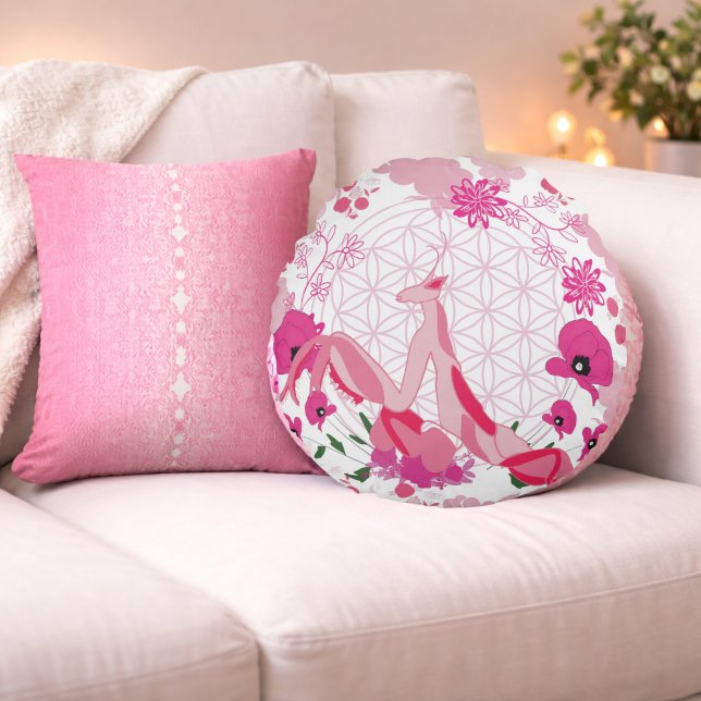 Coussins Ronds Dali Bloom – Couleur du Cœur (Créateur téléchargé)