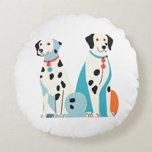 Coussins Ronds dalmatians