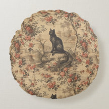 Damassé de toile chinoise rouge chat