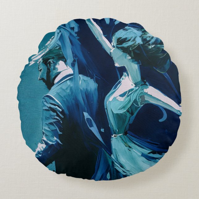 Coussins Ronds Danse entre mouvement et silence (Devant)