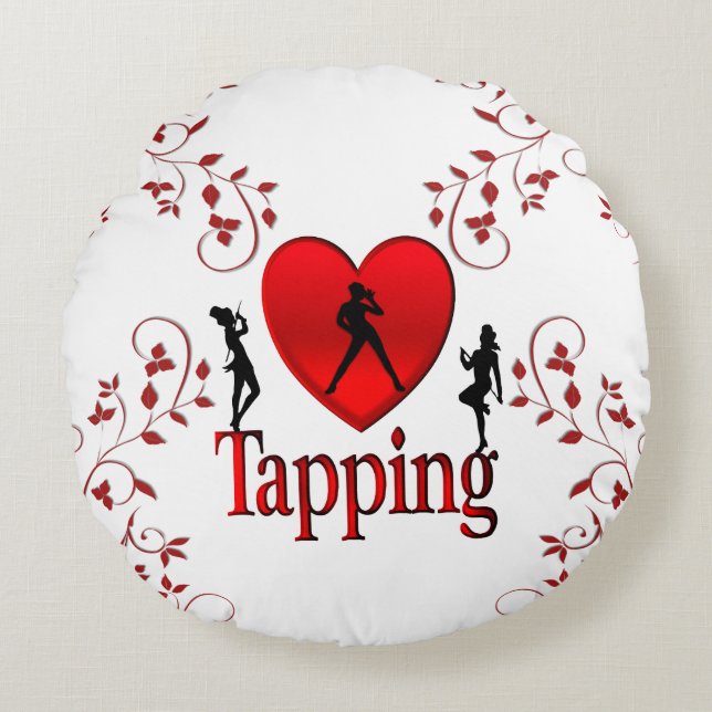 Coussins Ronds Danse I Heart Tap (Devant)