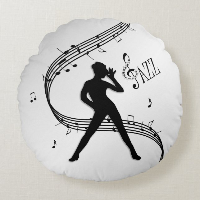 Coussins Ronds Danse Jazz Argent (Devant)