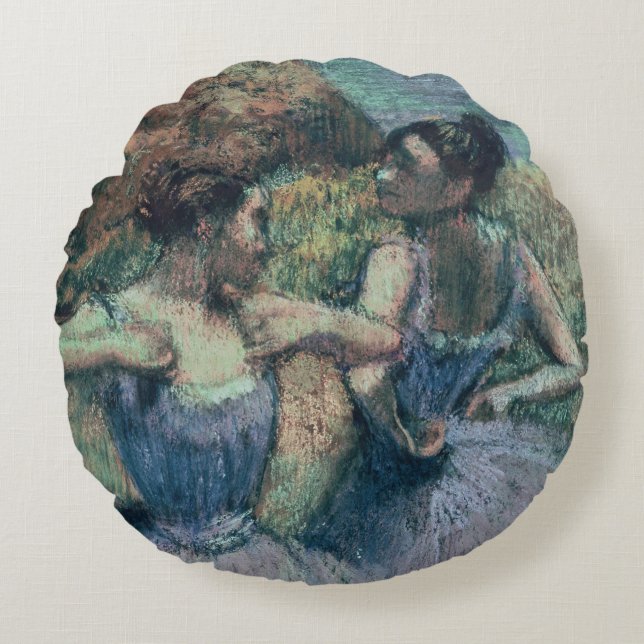 Coussins Ronds Danseurs d'Edgar Degas | dans la violette (Devant)