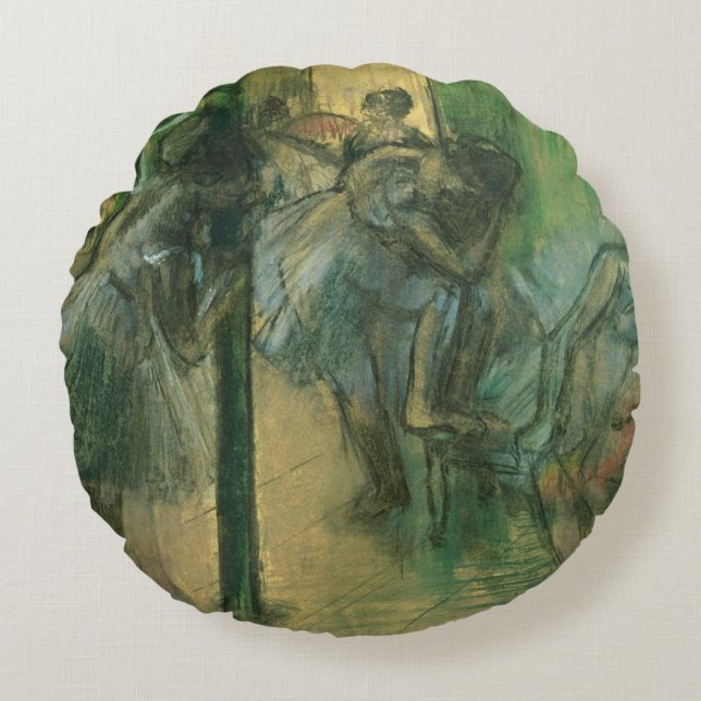 Coussins Ronds Danseurs d'Edgar Degas | préparant (Devant)