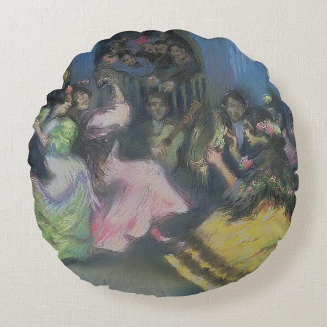 Coussins Ronds Danseurs gitans espagnols, 1898 (Devant)