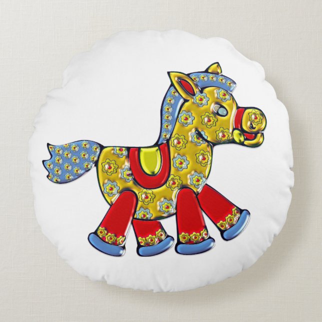Coussins Ronds DÉCOR BÉBÉ Horsey (Devant)