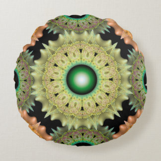 Coussins Ronds Décor brillant jaune frileux