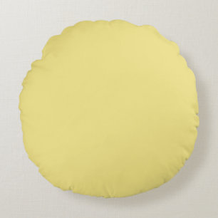Coussins Ronds Décor jaune crème Pastel prêt à customiser