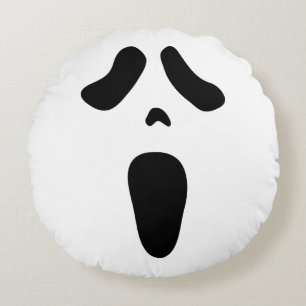 Coussins Ronds Décorations de fête d'Halloween avec visage de fan