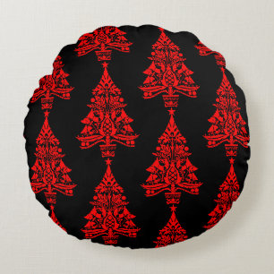 Coussins Ronds Décorations scandinaves nordiques d'arbres de Noël