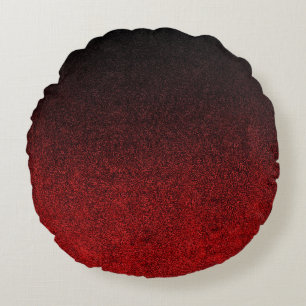 Coussins Ronds Dégradé de Parties scintillant rouge et noire