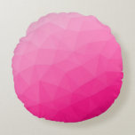 Coussins Ronds Dégradé rose chaud Motif de maille géométrique<br><div class="desc">Élégant et cool maille géométrique triangulaire avec dégradé rose chaud pour les dames.
rose,  rose chaud,  maille,  triangles,  motif,  brillant,  géométrique,  cool,  maille rose,  
dégradé, 

géométrie,  coloré,  coloré,  ,  géométrique rose,  triangle</div>