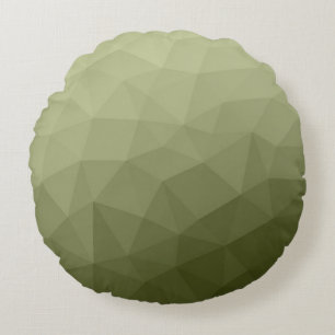 Coussins Ronds Dégradé vert clair de l'armée motif géométrique en
