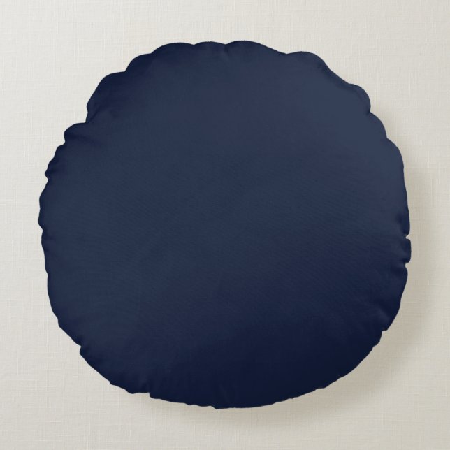 Coussins Ronds Denim uni couleur unie (Devant)