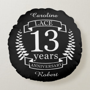 Coussins Ronds Dentelle Traditionnelle mariage 13 ans