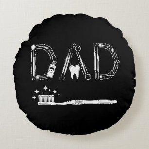 Coussins Ronds Dentiste vintage Papa Père grand-père Fête des pèr